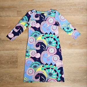 Talbots Jersey Shift Dress, Spiral Paisley - Size XSmall